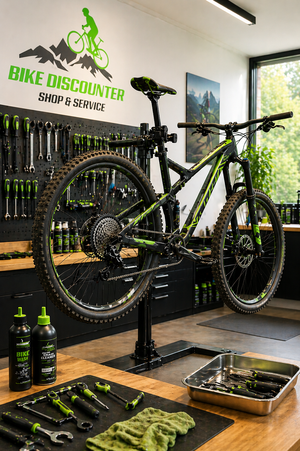 Werkstattservice bei Bike Discounter in Linz
